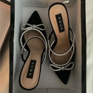 Aqua heels, worn once